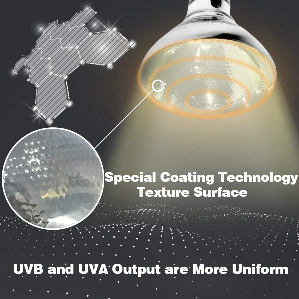 LUCKY HERP 100 Watt UVA+UVB Full Spectrum Vapor Heat Lamp Bulb