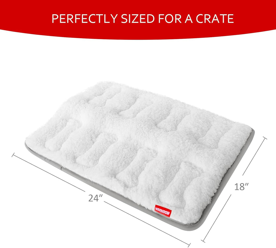 Dog Crate Mat(24" X 18"), Small Dog Bed Pad for Crate