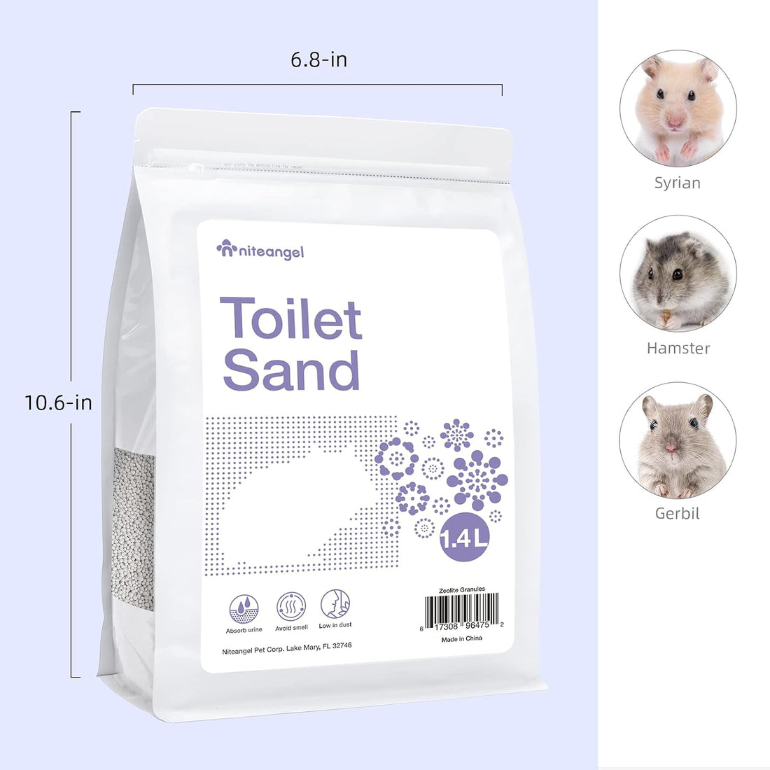 Niteangel Training Litter Potty Sand: 1.4 L x 2 Absorb Odor & No Dust