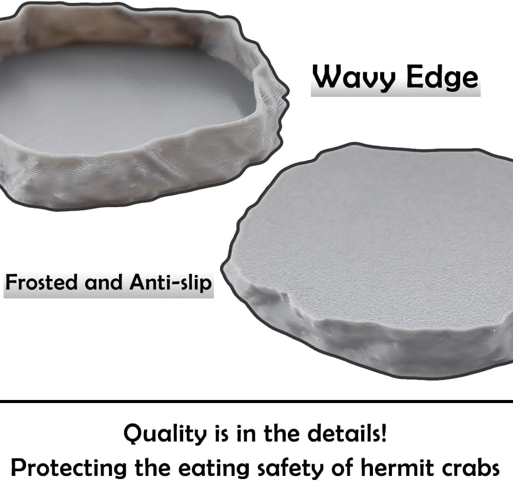 4 Pack Hermit Crab Food Bowl Round Water Dish Feeding Dish for Hermit