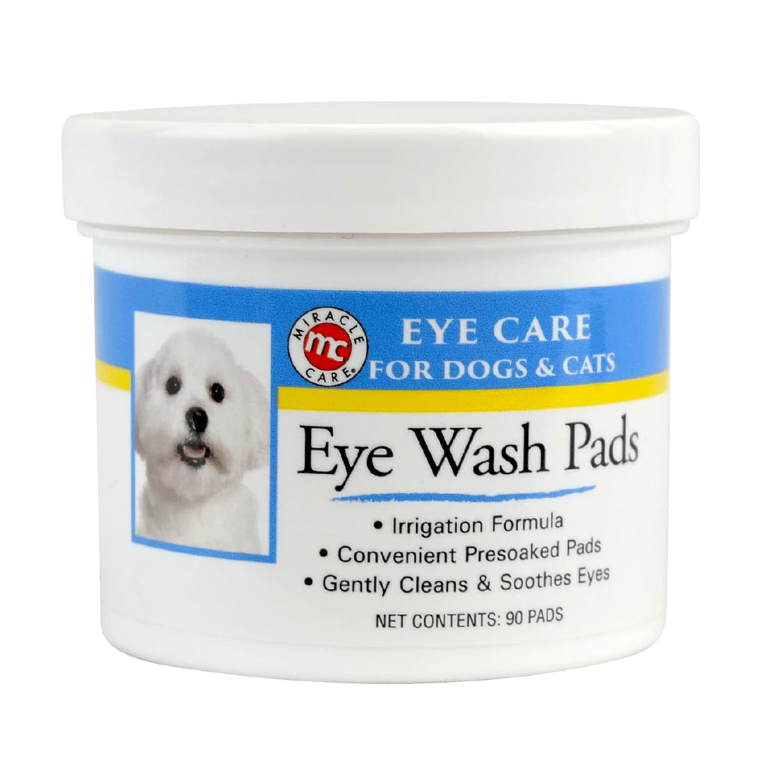 Miracle Care Eye Wash Pads, 90 Single Use Pre-Soaked Pads to Gently