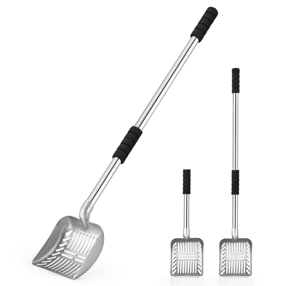 Yangbaga Metal Cat Litter Scoop:Detachable Long Handle Litter Scooper