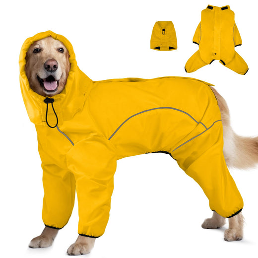 Dog Raincoat, Waterproof Dog Rain Jacket with Removable
