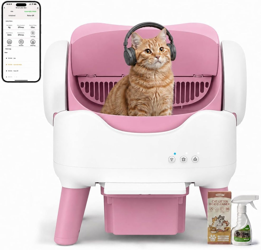 RPZ Self Cleaning Litter Box with APP, Automatic Litter Box for Cats