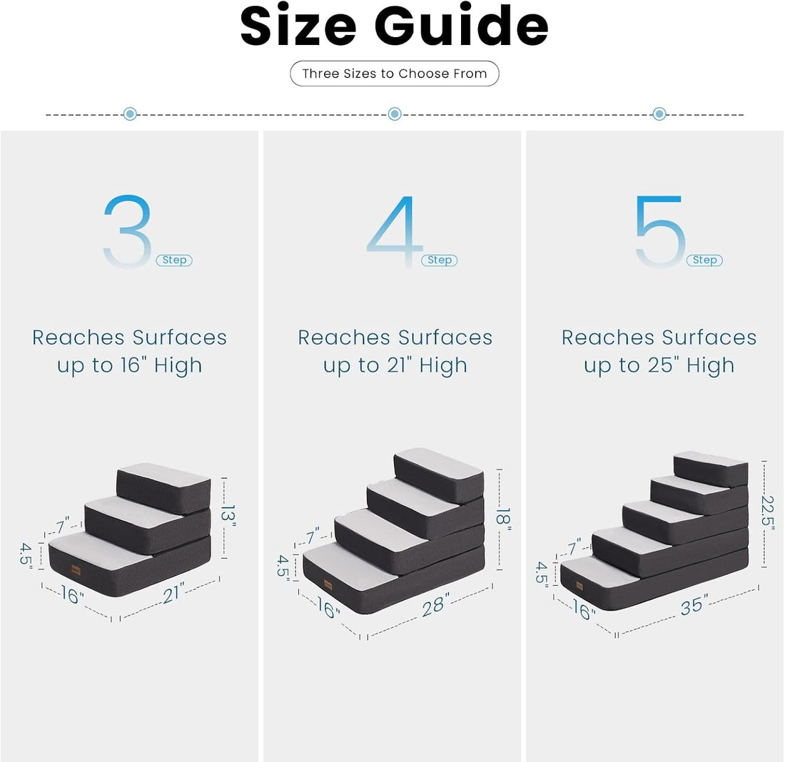 Garnpet 5-Step Adjustable Dog Stairs for High Beds