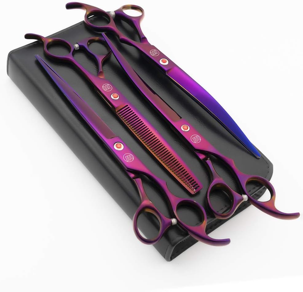 Moontay Professional 8" Dog Grooming Scissors Set 4PCS