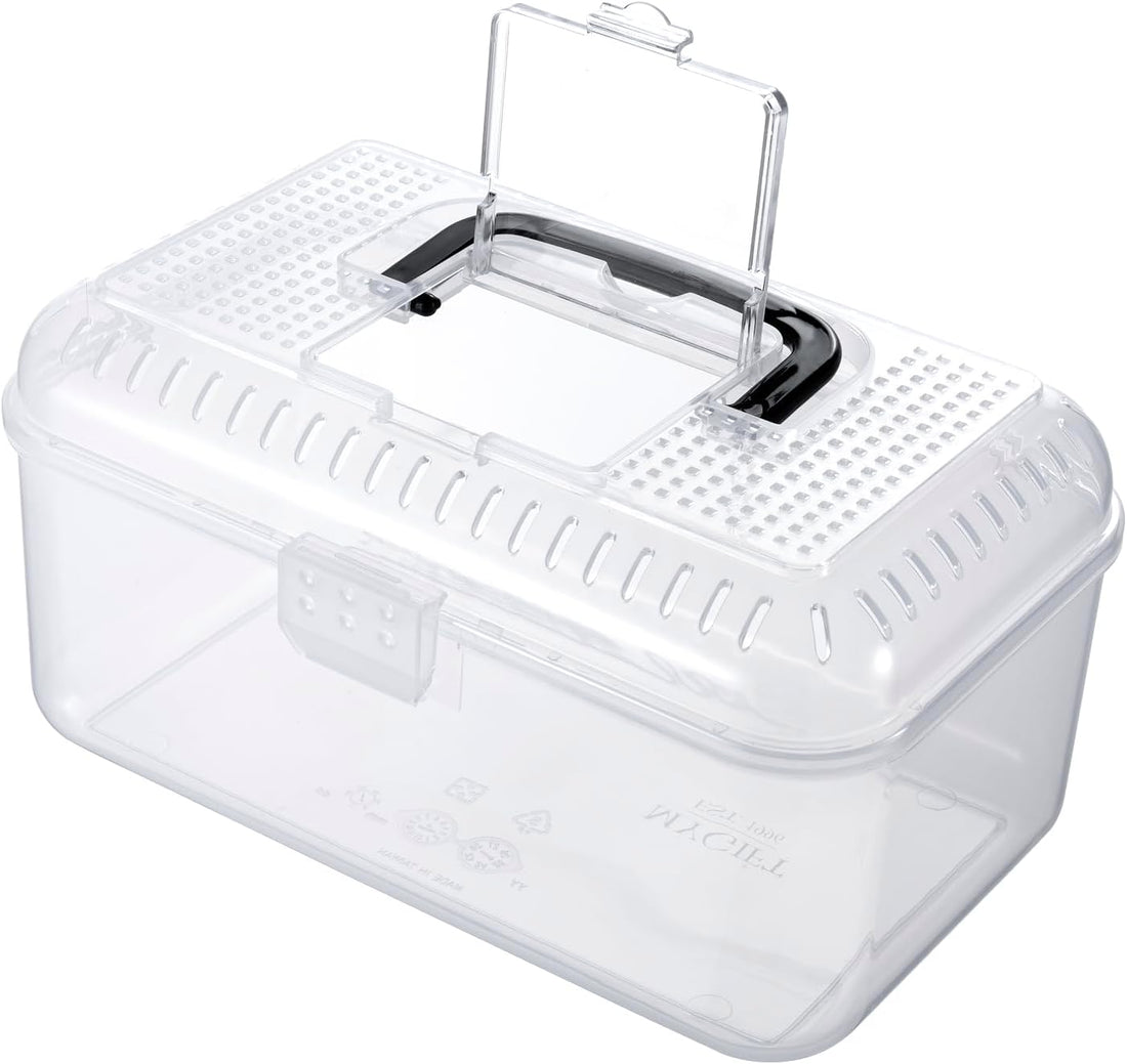 MyGift Reptile Carrier Critter Keeper Terrarium 9.5 x 6 Inch Clear