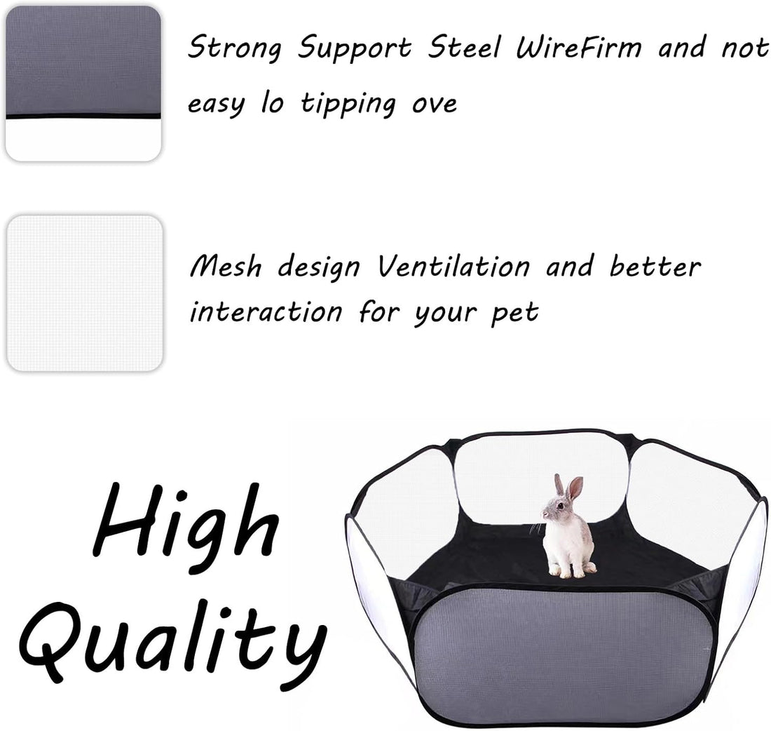 Small Animals Playpen, Portable Pop-up Open Interactive Pet Tent