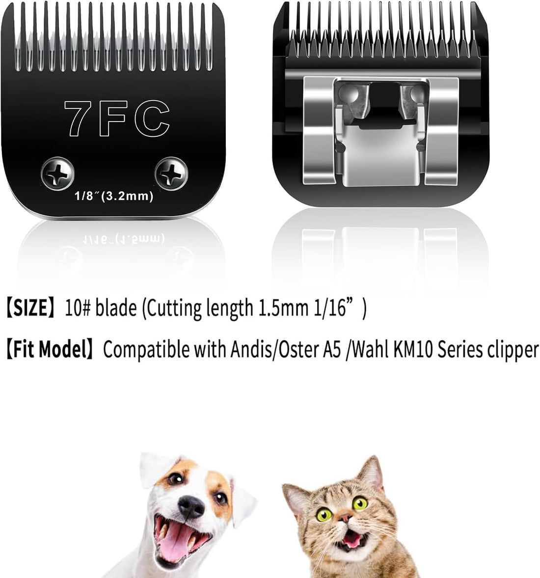 7F Blades Dog Grooming Blades Compatible with Andis/Oster A5