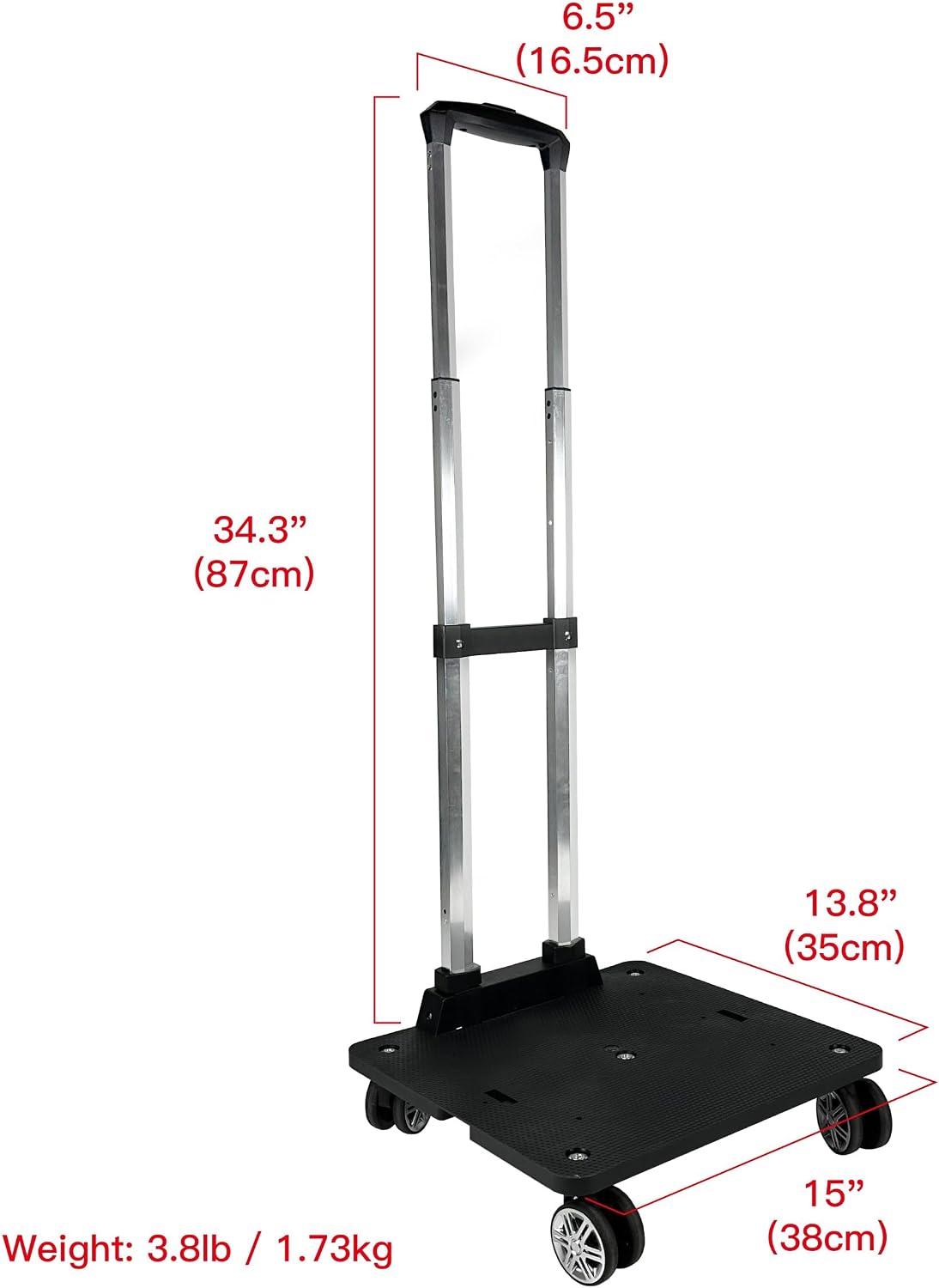 Mr. Peanut's Spinner Wheelbase Luggage Cart