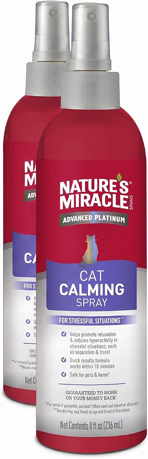 Nature's Miracle Cat Calming Spray, Stress-Reducing Formula, 8 oz