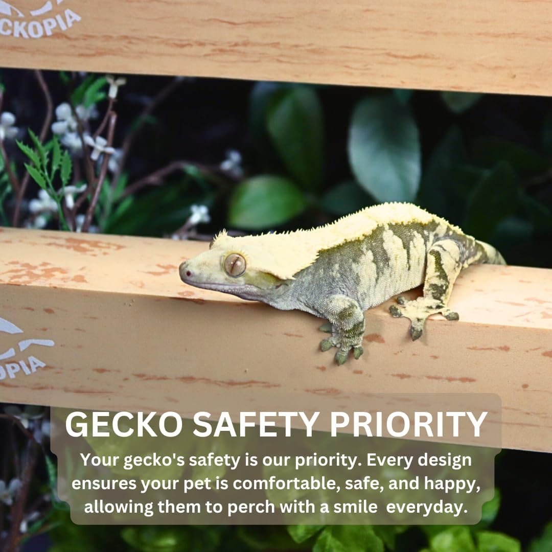 GECKOPIA Reptile Flex Bridge Large (Plain Wood, 18 Inch Long)