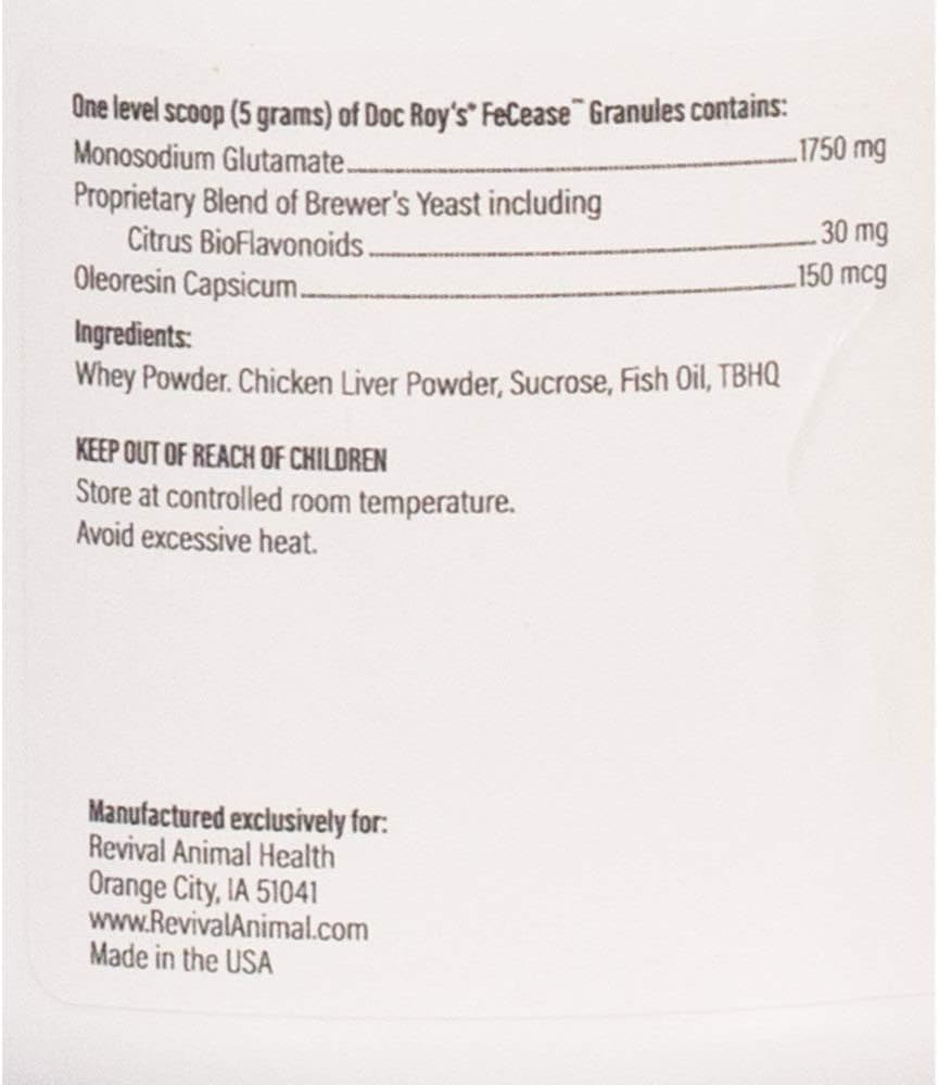 Doc Roy's FeCease Stool Eating Deterrent for Dogs, 300 gm