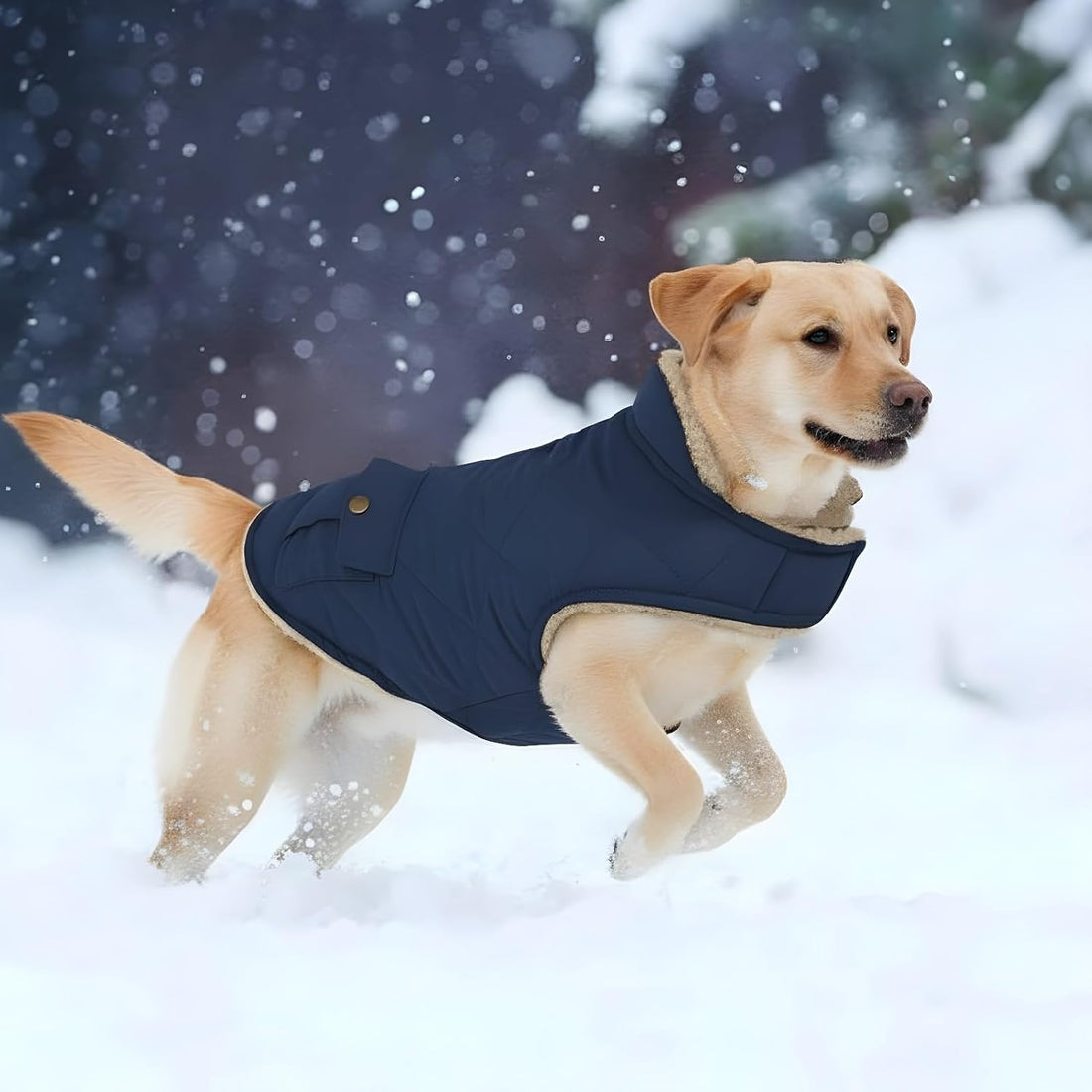 ASENKU Dog Winter Coat, Thick Plush Fleece Lining Dog Jacket