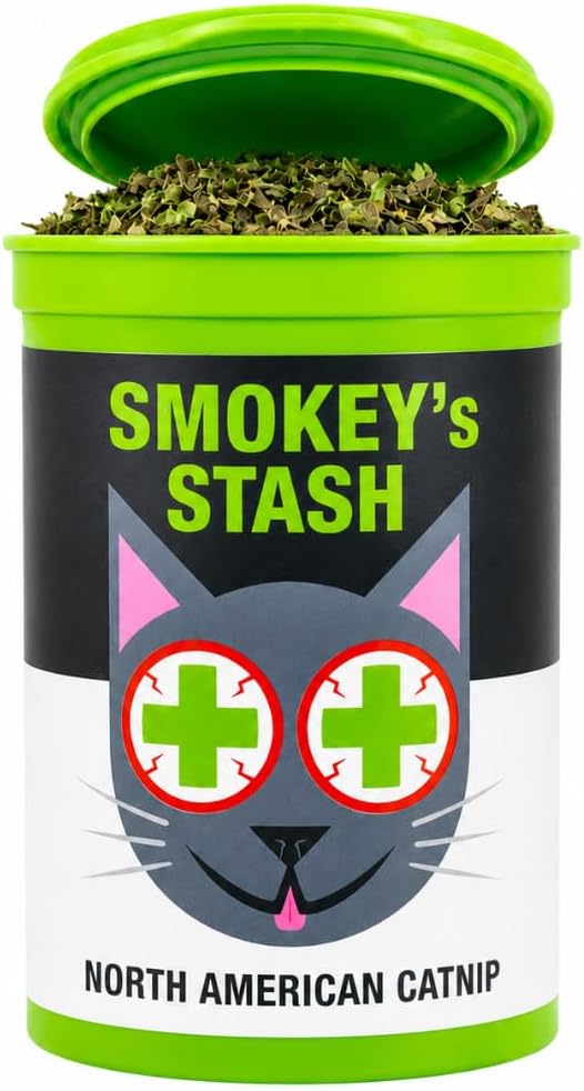 Smokey's Stash Catnip for Cats, 3 Resealable Pop Top Cans