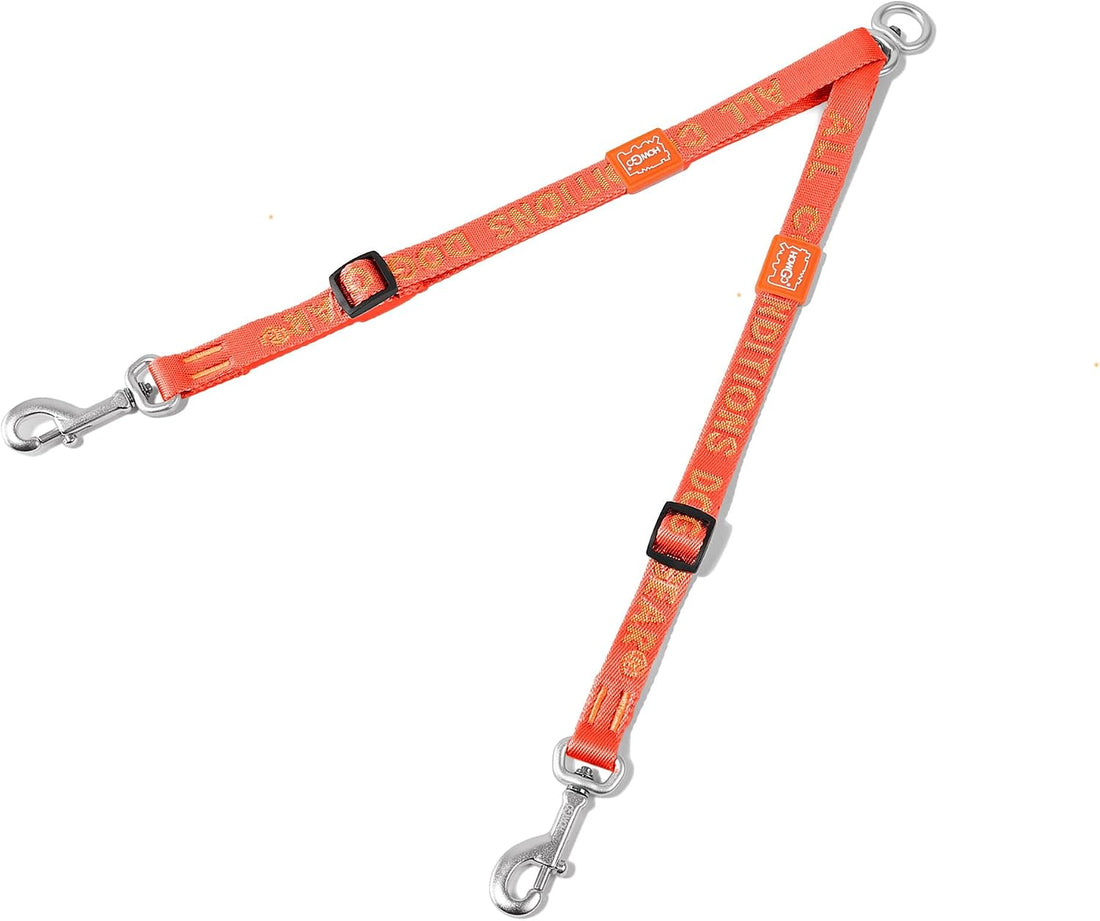 HOWGO Double Dog Leash,Tangle-Free 360 Swivel(Black, Pro S-M w.Handle)