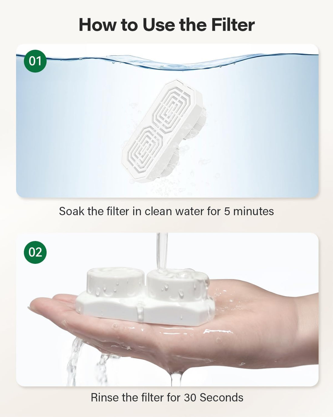DIANU Official Cat Water Fountain Replacement Filters & Pre-Filter