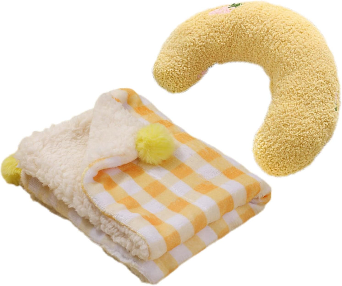 Little Pillow for Cats Puppies Ultra Soft Fluffy Pet Calming Toy Half