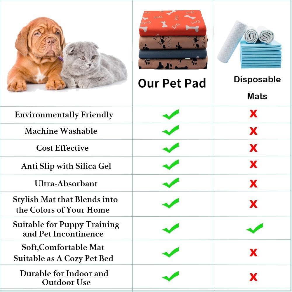 Washable Puppy Pee Pads with Pheromones, Reusable Pee Pads for Dogs