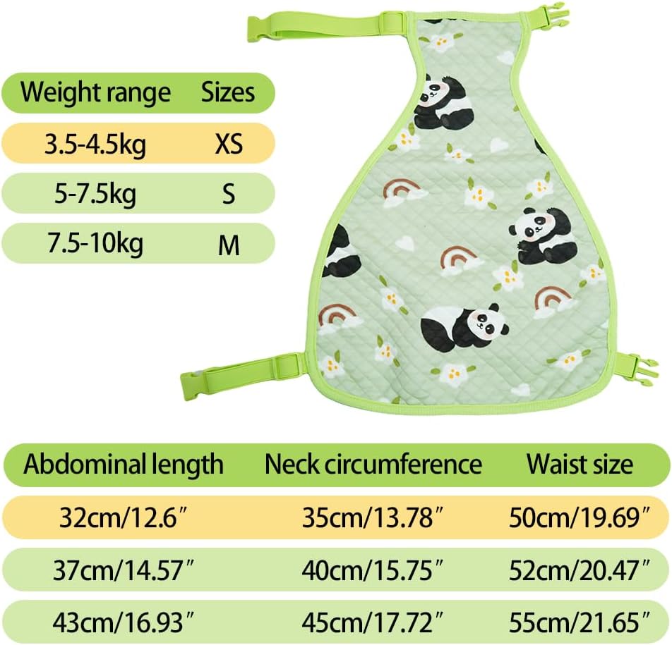 Dog Belly Cover, Cotton Abdominal Protective Vest for Small Medium