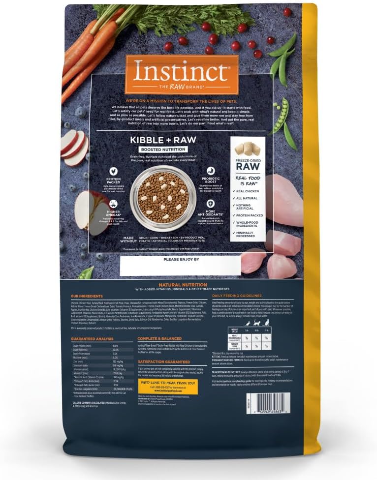 Instinct RawBoost, Dry Cat Food + Freeze Dried, Real Chicken