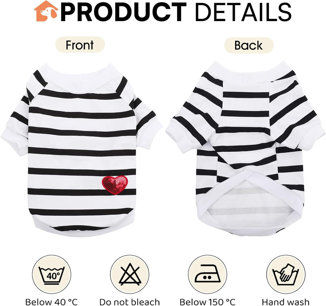 Dog Shirts for Medium Dogs, Striped T-Shirt Dog Tank Top