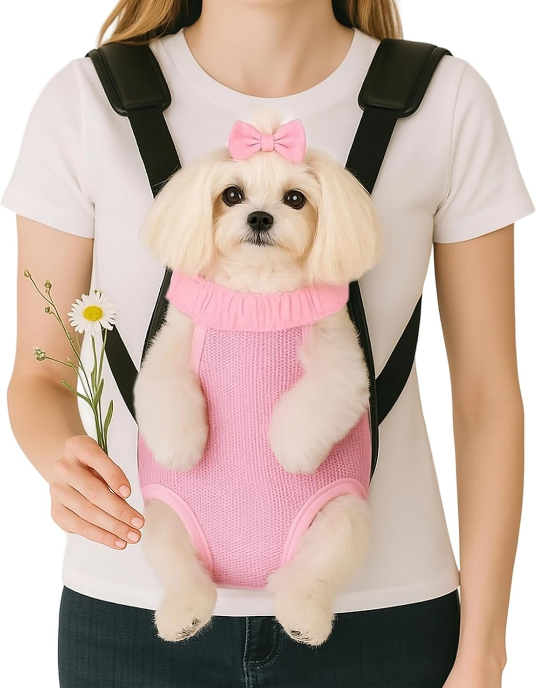 Mosago Dog Backpack Carrier, Front Chest Carrier for Small Dogs