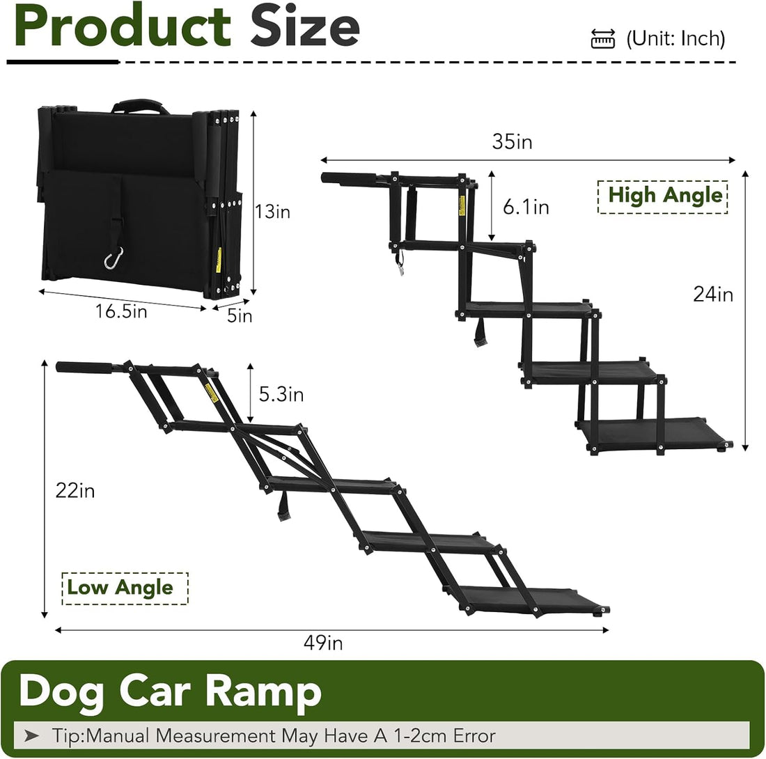 Dog Ramp for Car, Foldable Dog Stairs for Small Dogs
