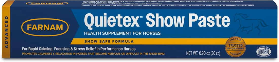 Farnam Quietex Show Calming & Focusing Paste for Horses, 30 cc Syringe