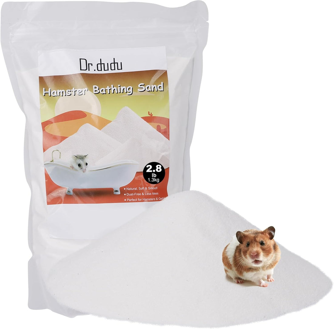 DR.DUDU 2.8lb Hamster Sand for Sand Bath, Hamster Cage Accessories