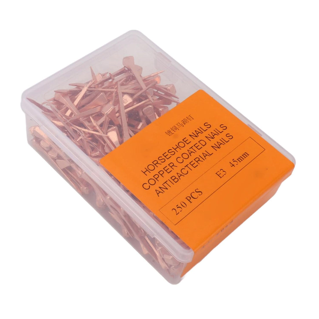 250Pcs Copper Plated Horseshoe Nails for Proof Equestrian Care