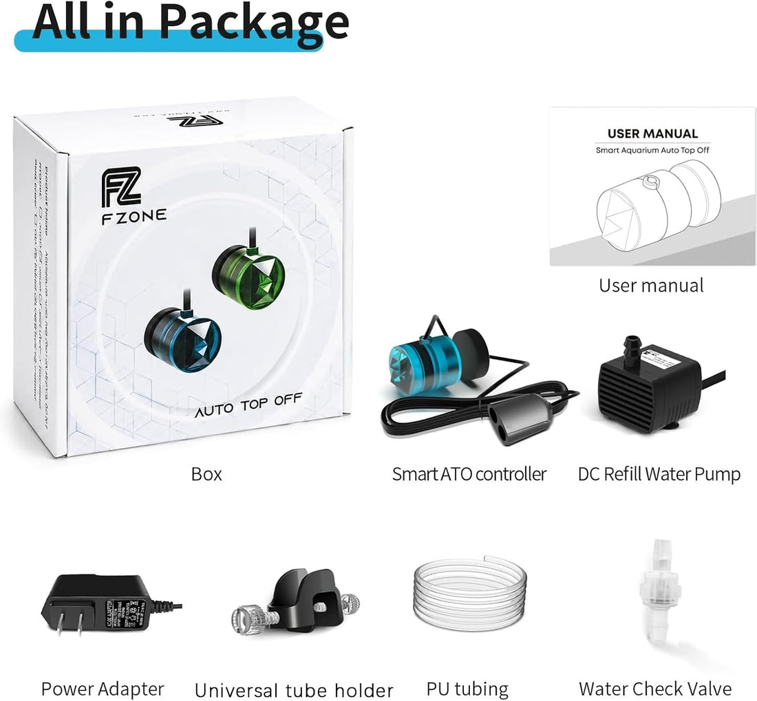 FZONE ATO System, Auto Top Off with Dual Optical Sensors for Aquarium