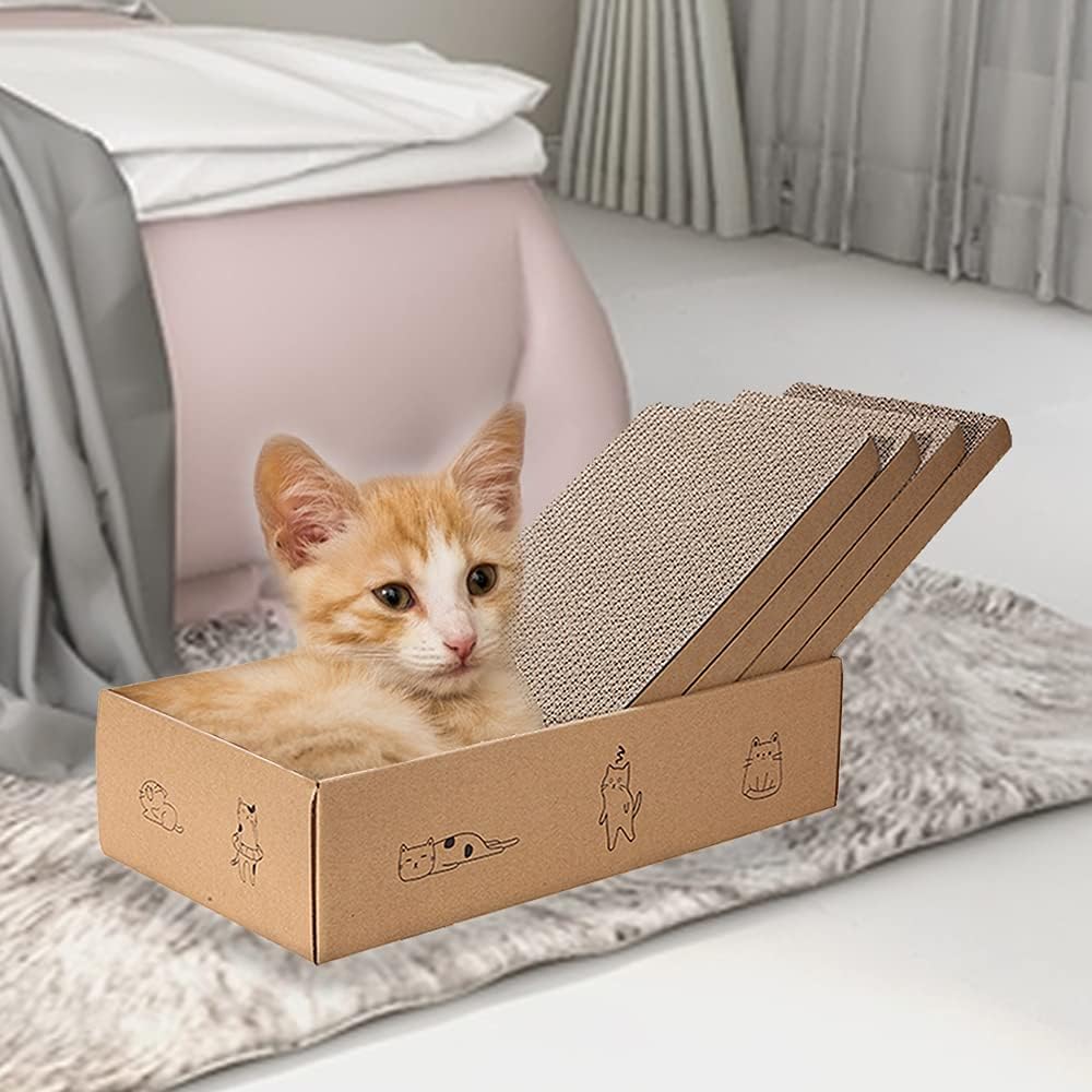 4 Packs in 1 Cat Scratch Pad with Box