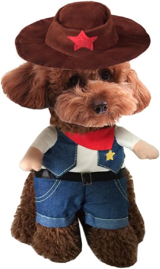 NACOCO Cowboy Dog Costume with Hat