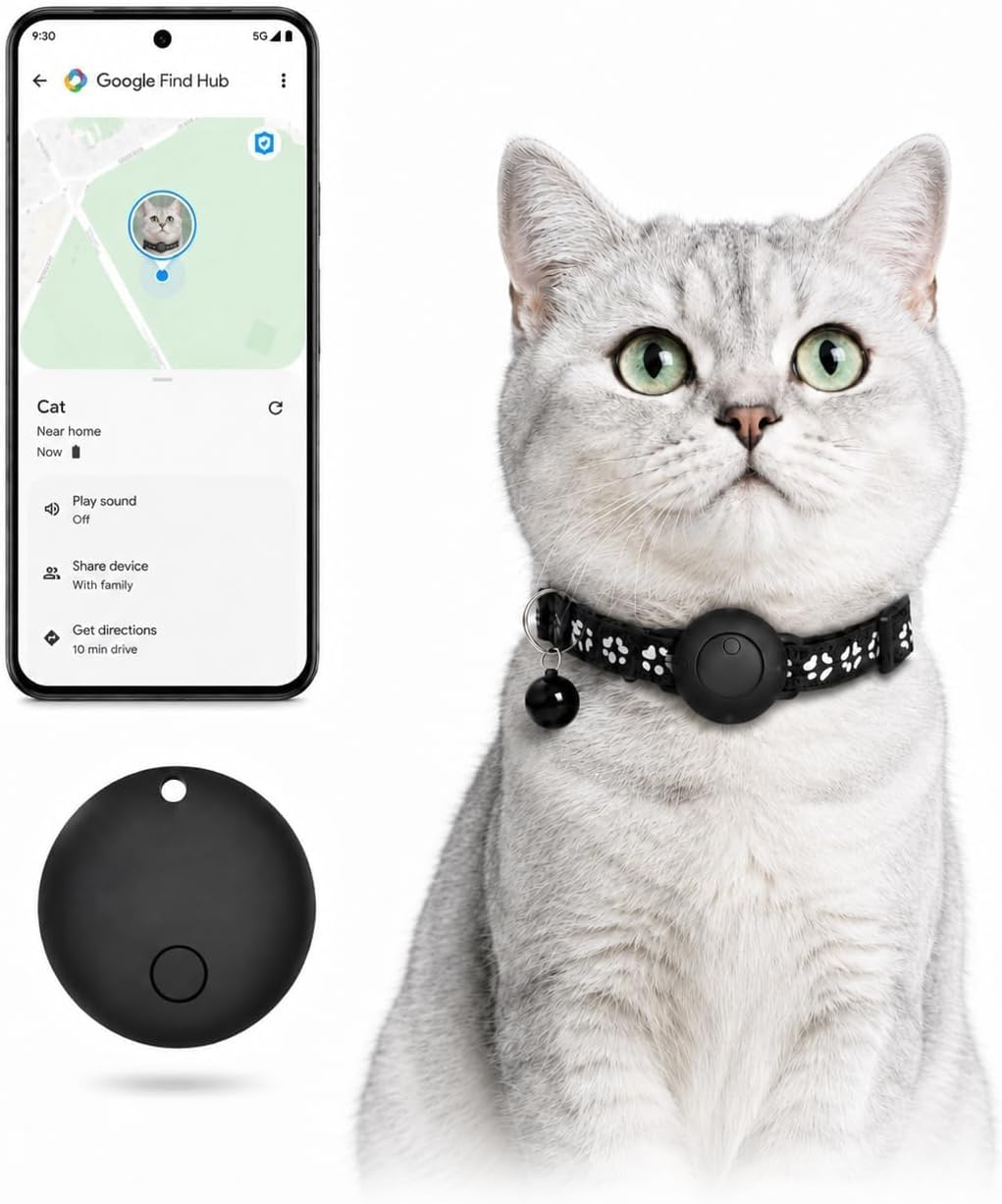 Pet Tracker,GPS Collar for Cats Smart tag,Waterproof Compatible