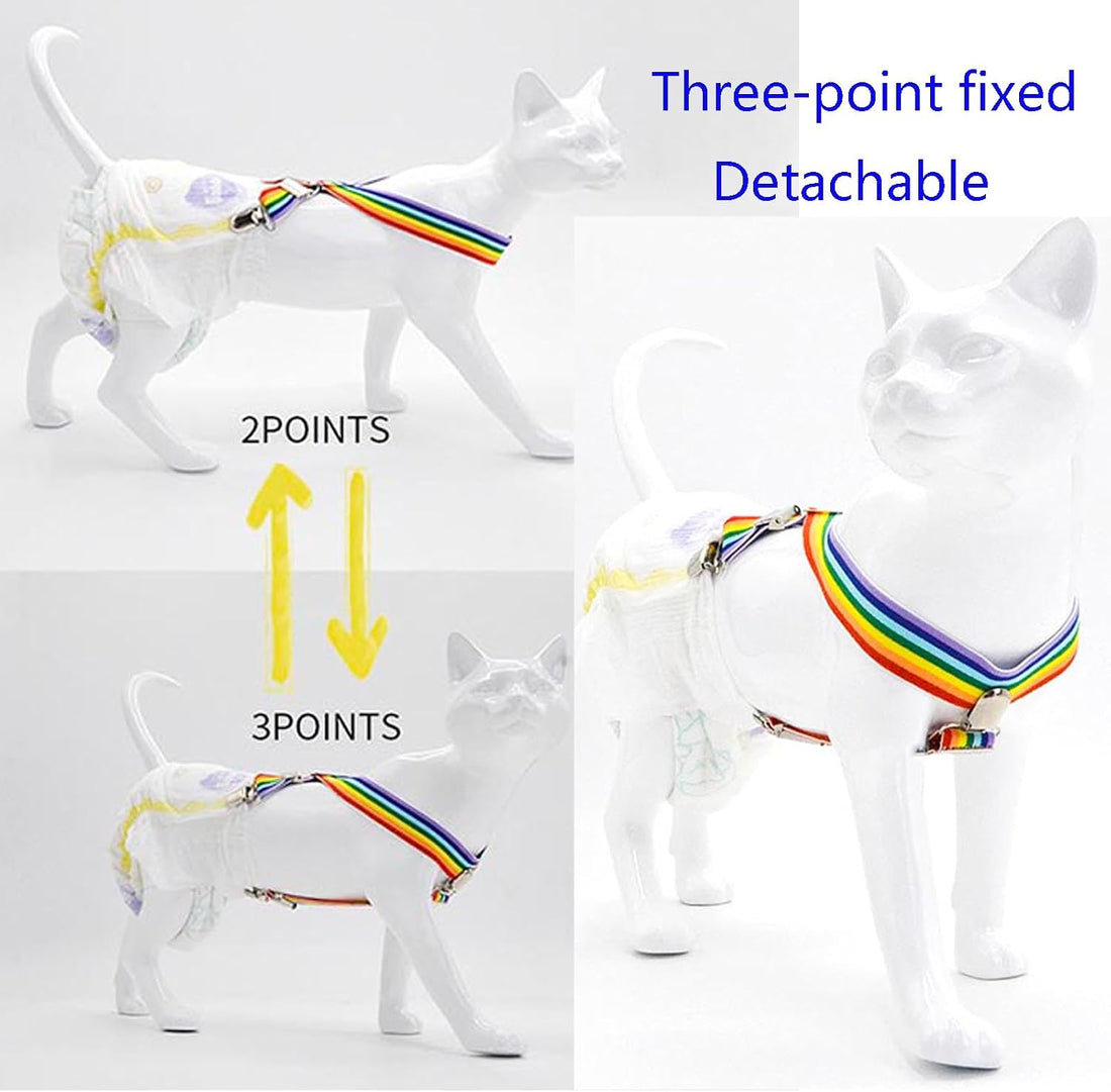 Dog Suspenders for Diaper Belly Bands Canine Harness Keep Diapers