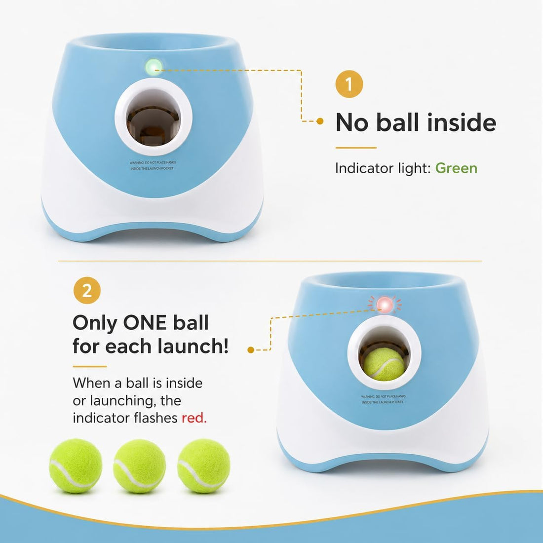 Automatic Dog Ball Launcher with 3 Adjustable shoot distance