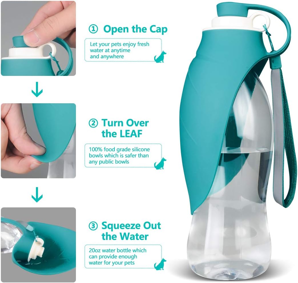 TIOVERY Dog Water Bottle for Walking