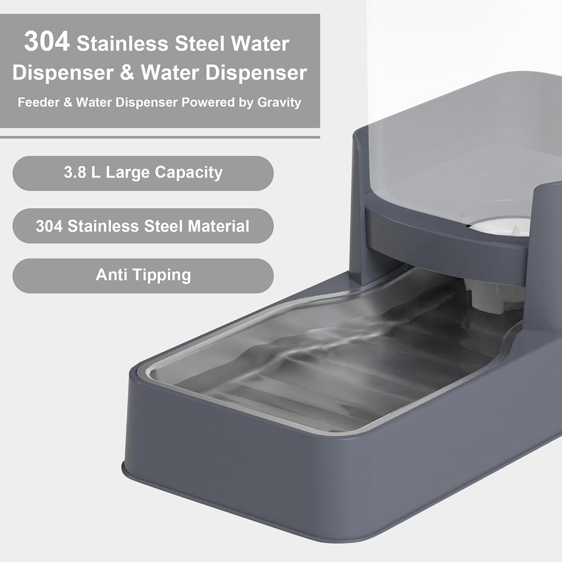 Automatic Cat Feeder and Water Dispenser in Set with Pet Food