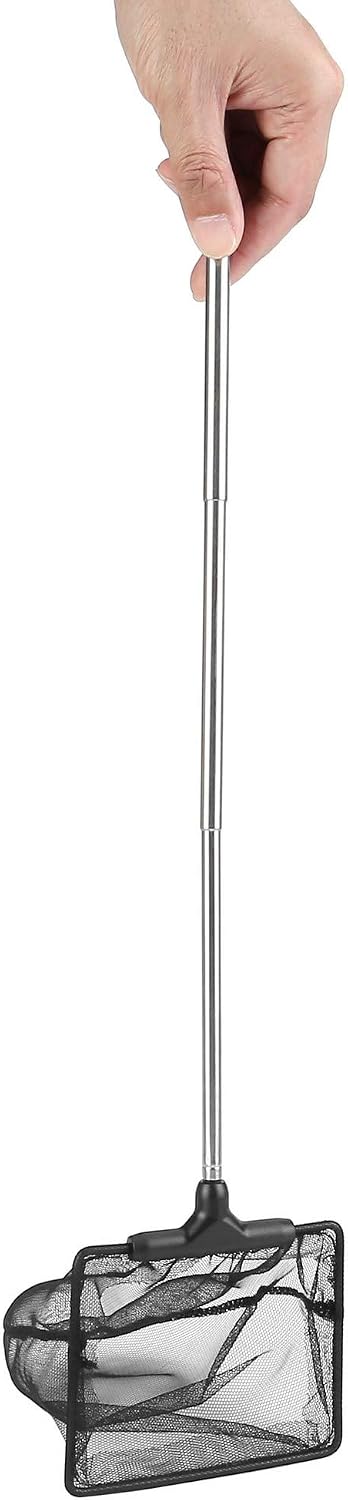 Lpraer Aquarium Fish Net with Extendable Stainless Steel Long Handle