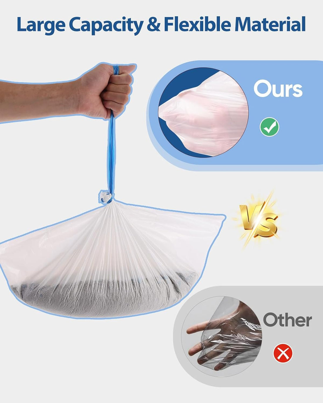 150 Count Drawstring Cat Litter Bags for Automatic Litter Boxes