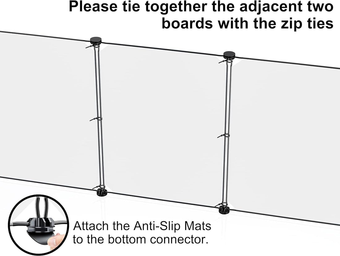 LURIVA Large Transparent Pet Playpen, 28" H x 20" W, Dog Playpen