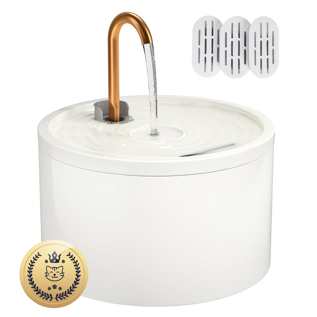 MISFANS Ceramic Cat Water Fountain - 2.1L/71oz