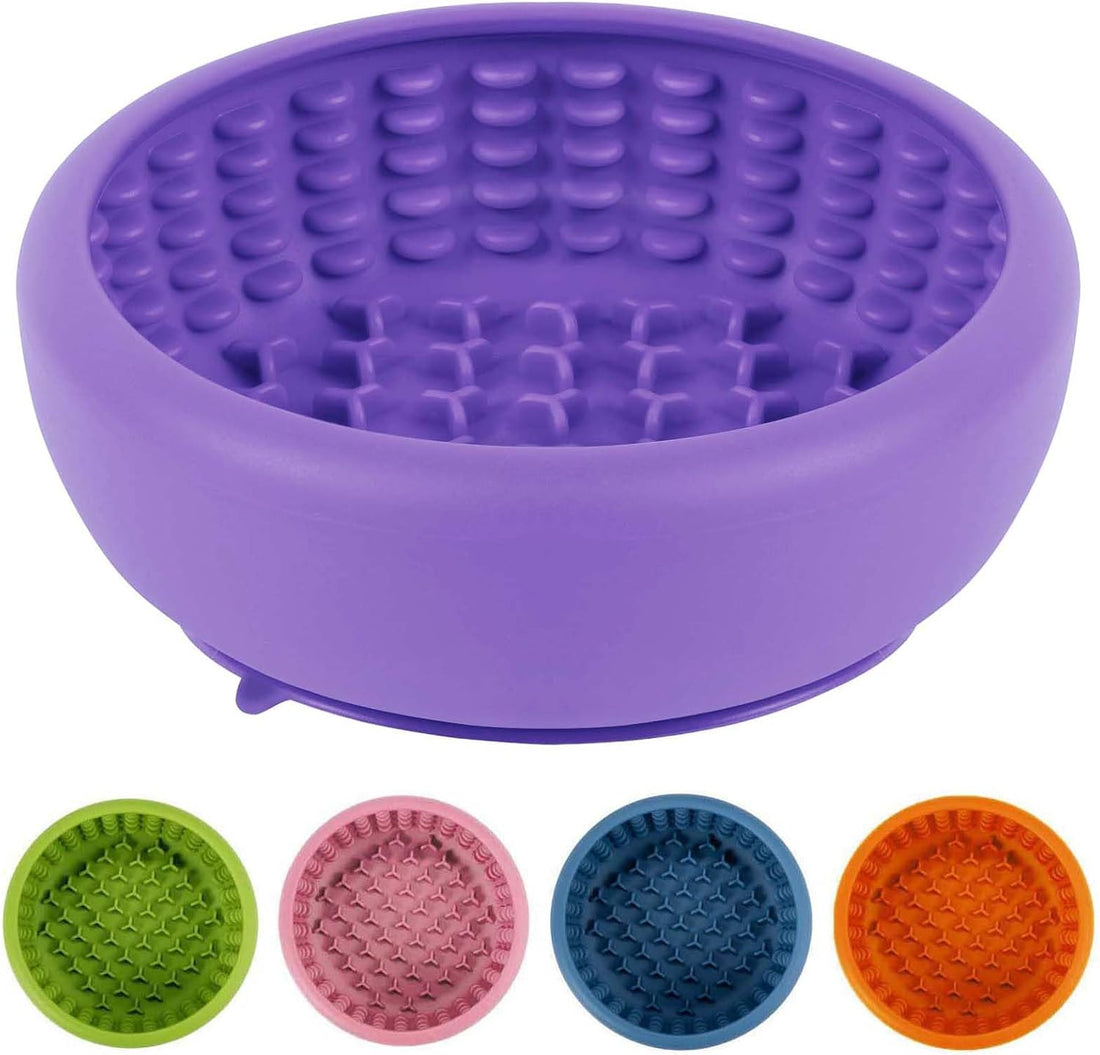 Dog Slow Feeder Lick Bowl, Freeze Lick Mat with Suction Cup