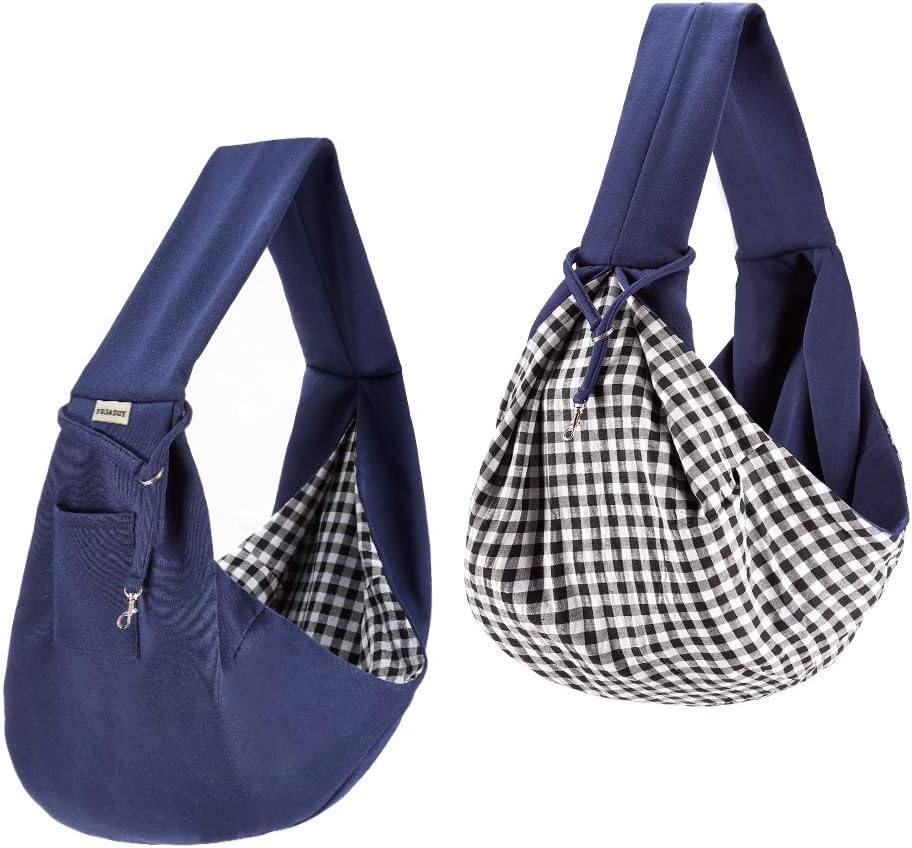 FDJASGY Small Pet Sling Carrier-Hands Free Reversible Pet Papoose Bag