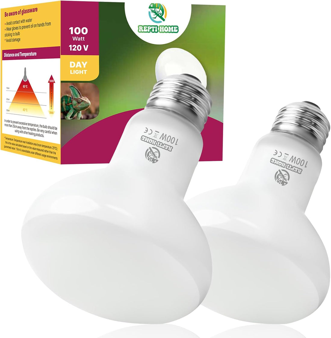 Reptile Heat Lamp Bulbs, Simulate Natural Sunlight Heat Light Bulb