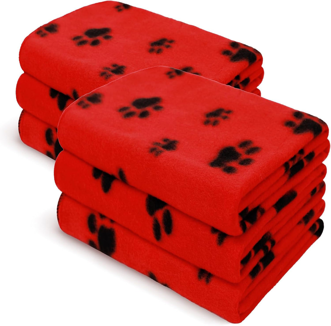 LINENLUX Fleece Dog Blankets 6-Pack