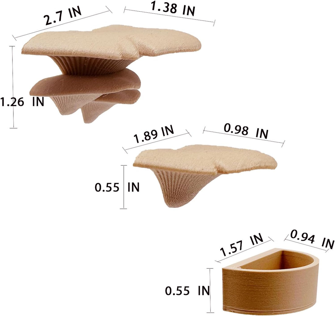 2 Pack Jumping Spider Accessories Mushroom Ledges & 1 Pack Water Bowl
