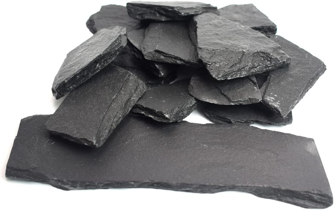 Natural Slate Stone Rocks, Mix of Stones 2 to 3 inches and 1 piece