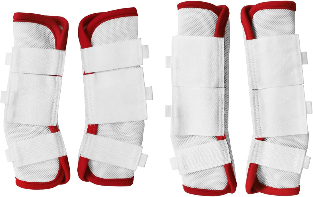 Horse Fly Boots Set of 4, Breathable Mesh Fly Boots for Horses